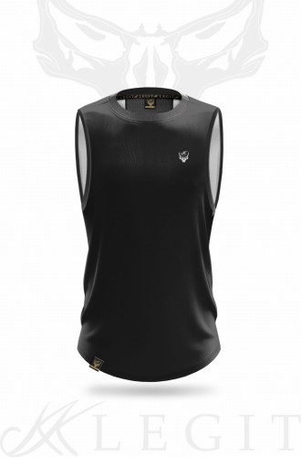 BEZRĘKAWNIK BLACK - GOLD/GREY BACK